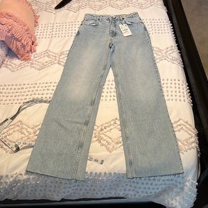 Zara high rise wide leg jeans